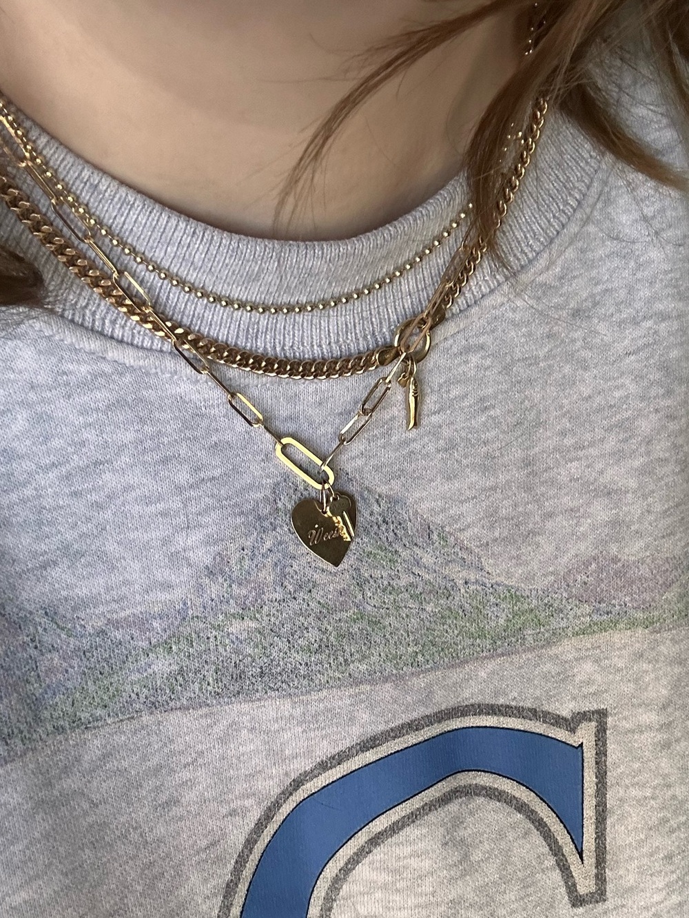 Catbird Memento Custom Gold Charm Holder Necklace Grand 1976 chain and Charm Con